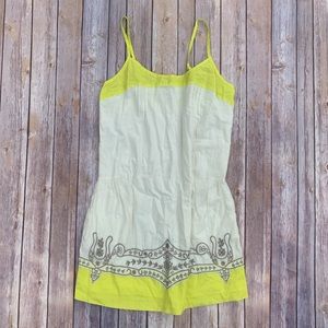 Neon and Cream Linen Dress from Aerie